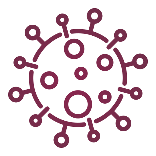 Purple COVID outline icon